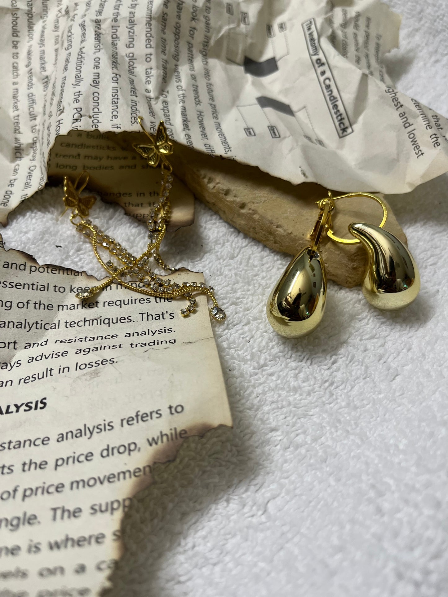 Gold Plated Jhumka & Butterfly Dangler Combo