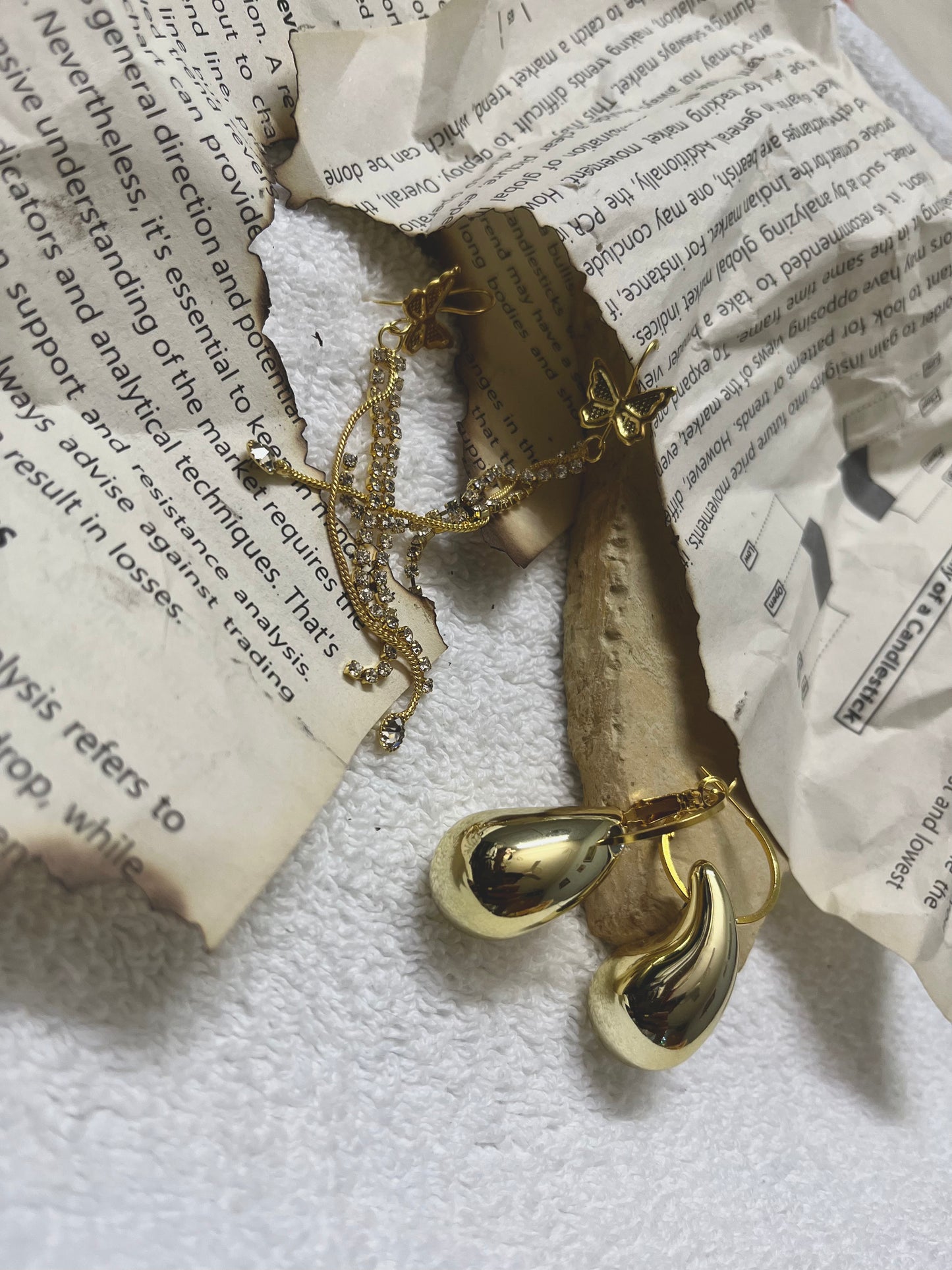 Gold Plated Jhumka & Butterfly Dangler Combo